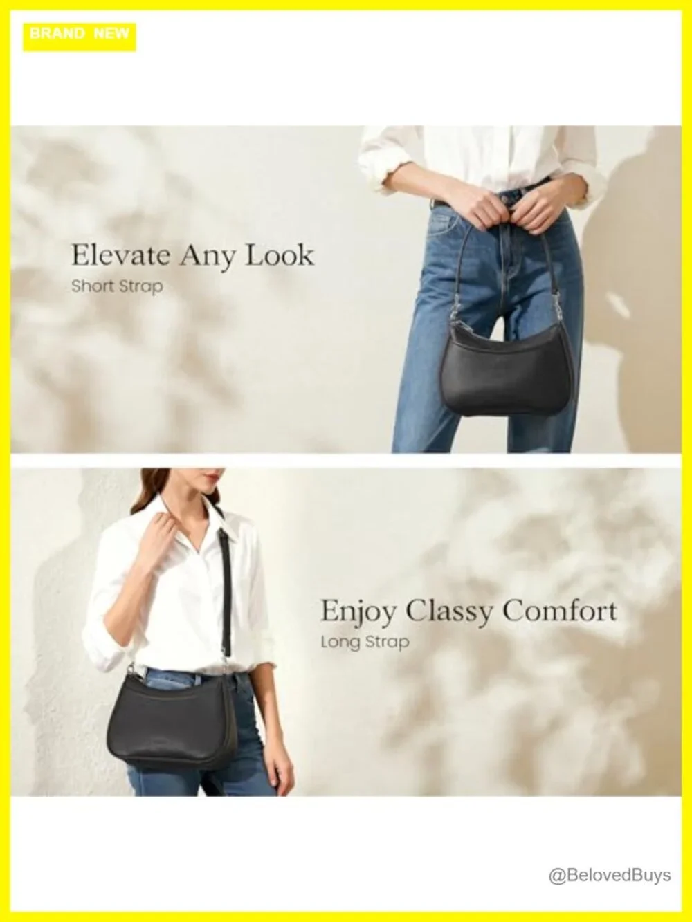 Genuine Leather Crossbody Hobo Bag Anti Theft RFID Shoulder Purse